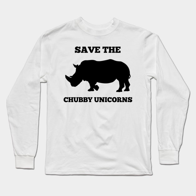 Save the Chubby Unicorns Long Sleeve T-Shirt by giovanniiiii